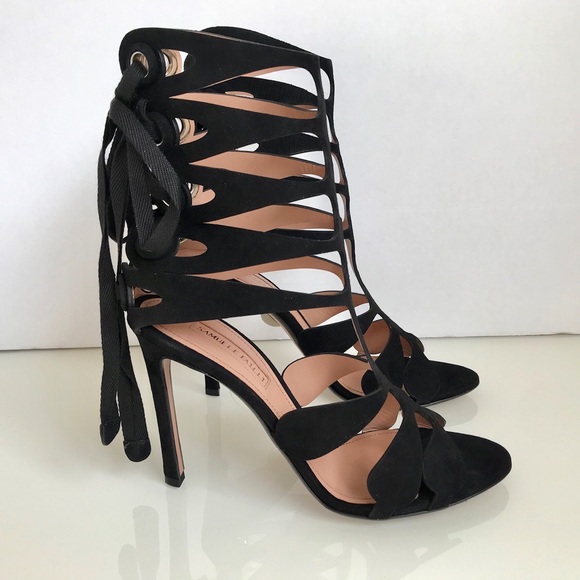 Samuel Failli Diane Black Cage Heels  7.5 - Picture 3 of 8
